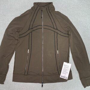 Lululemon NWT Define Track Jacket Luon size 10 Olive Brown/Black